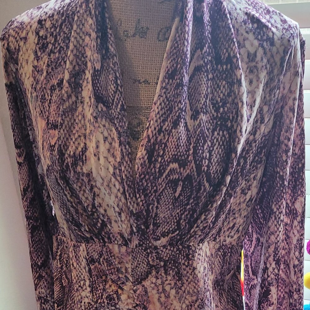 Reptile print dress